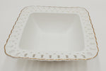 6"x2.75" BOWL-GOLD RIM-SQUARE