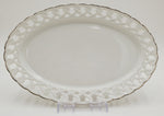 10"x6.75" PLATTER-GOLD RIM-OVAL