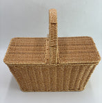 16"x10x14" WOODEN PICNIC BASKET-RECTANGLE