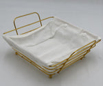 9"x4"  BREAD BASKET-GOLD-SQUARE