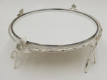 10"x3.25" ROUND PLATE W/STAND-SILVER