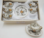 6 PC COFFEE SET-FLOWER DESIGN