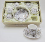 6 PC COFFEE SET-MARBLE