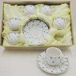 6 PC TEA SET- FLOWER DESIGN