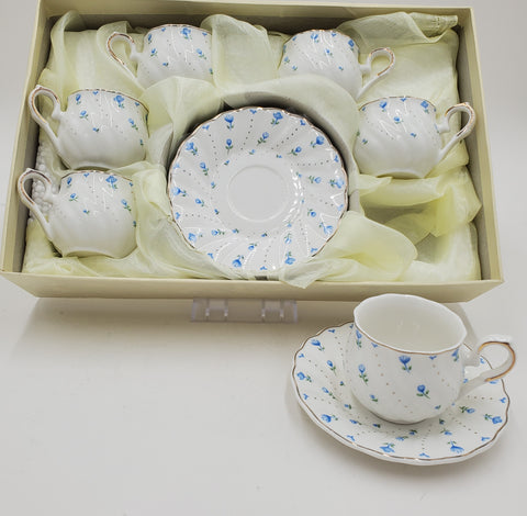 6 PC COFFEE SET-FLOWER DESIGN