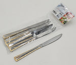 6 PC DESSERT KNIFE-GOLD DESIGN