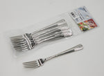 6 PC DESSERT FORK-SILVER