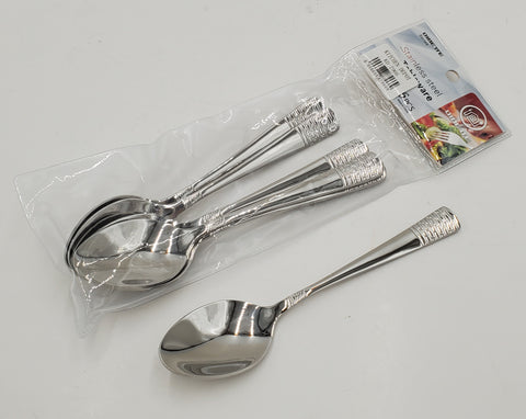 6 PC DESSERT SPOON-SILVER