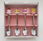 5.5"- 4PC TEA SPOON-CAKE DESIGN