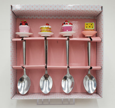 5.5"- 4PC TEA SPOON-CAKE DESIGN