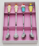 8" - 4PC COFFEE SPOON-ICE CREAM DESIGN