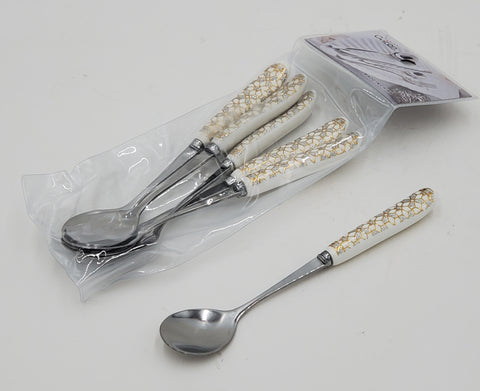 6 PC TEA SPOON-SILVER/GOLD