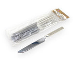 6PC DINNER KNIFE-SILVER GLITTER