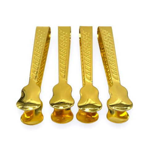 3.75" FOOD TONG-GOLD-4 CT