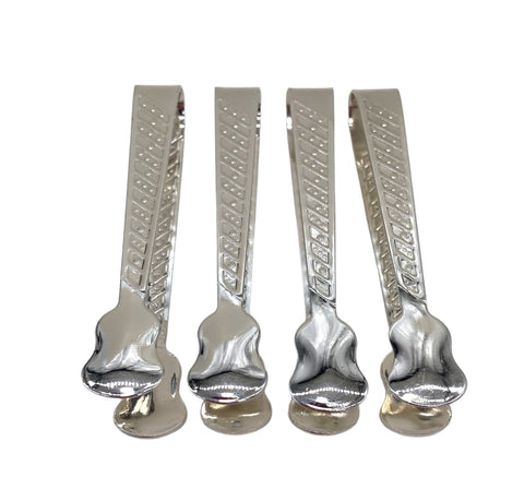 3.75" FOOD TONG-SILVER-4 CT