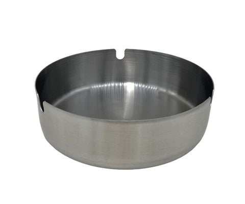 4.75"x1.2" S/S ASHTRAY-ROUND-SILVER