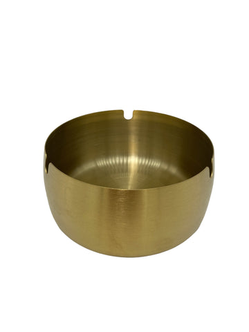 4.5"x2.25"S/S ASHTRAY-ROUND-GOLD