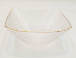 5.5"x3.5" BOWL W/GOLD RIM-SQUARE