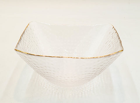 6"x4"  BOWL W/GOLD RIM-SQUARE