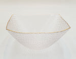 7"x4" BOWL W/GOLD RIM-SQUARE