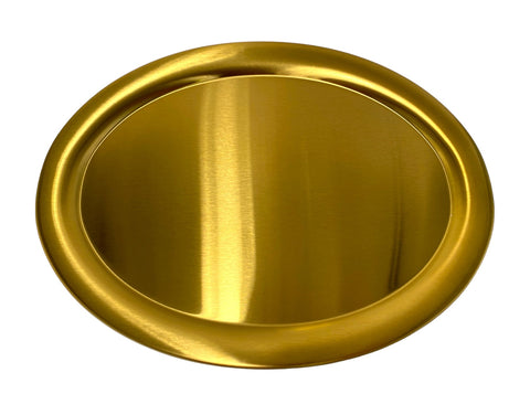 11.25"x8.75"S/S OVAL PLATE-GOLD