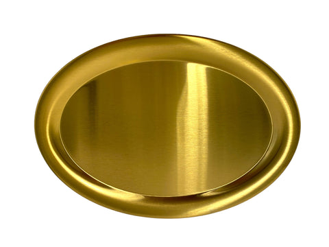 10.5"x7.75"S/S OVAL PLATE-GOLD