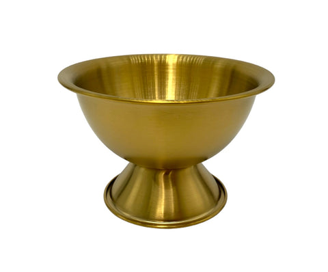 5.25"x3.5"S/S FOOTED BOWL-GOLD