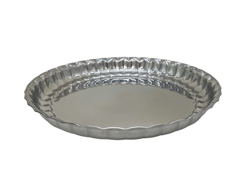 13.75"x2" ROUND TRAY-SILVER