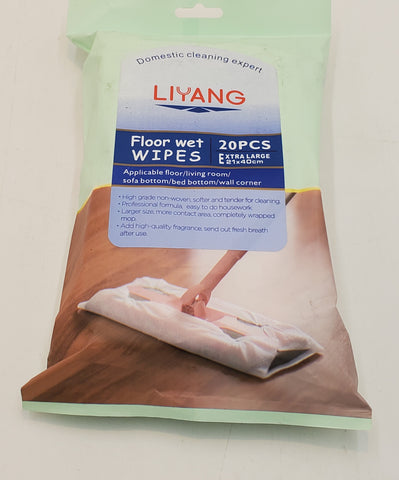 FLOOR WET WIPES- 20 CT