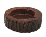 4" WOODEN BARK ASHTRAY