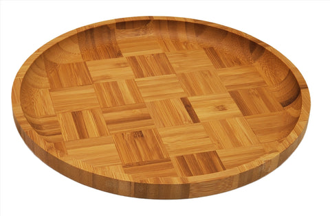 9.75" WOODEN ROUND PLATE