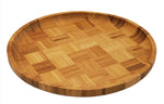 11.75" WOODEN ROUND PLATE