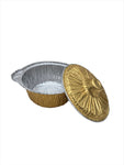 7"x3" FOIL PAN W/LID-GOLD