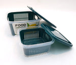 2PC PLASTIC STORAGE W/STRAINER