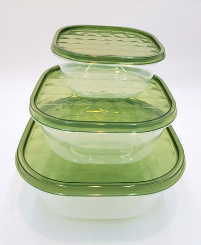 3 PC PLASTIC FOOD STORAGE-SQUARE