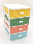 9.75"x8.5"x6" 4 DRAWER PLASTIC ORGANZIER