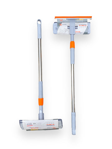 MICROFIBER FLAT MOP & SQUEEGEE