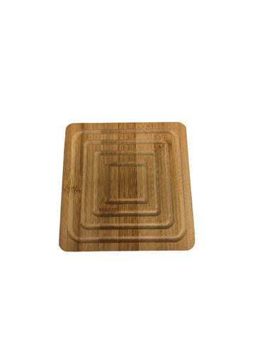 6.5" WOODEN TRIVET-SQUARE