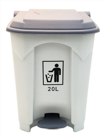 16"x11" -  20L PLASTIC PEDAL TRASH CAN