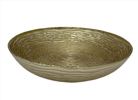 9.5"x2.75" SHALLOW BOWL-GOLD