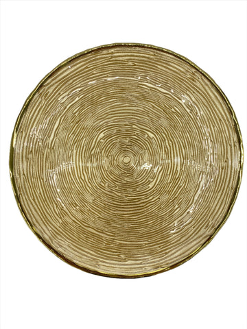 10" GLASS PLATE-GOLD