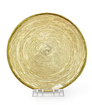 8.25" GLASS PLATE-GOLD