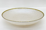 8.5"x2.5"BOWL-PEARL WHITE/GOLD