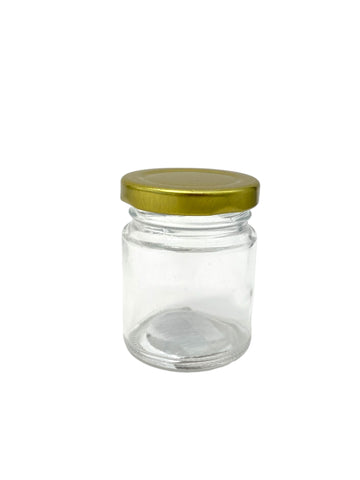 3OZ GLASS JAR W/GOLD LID