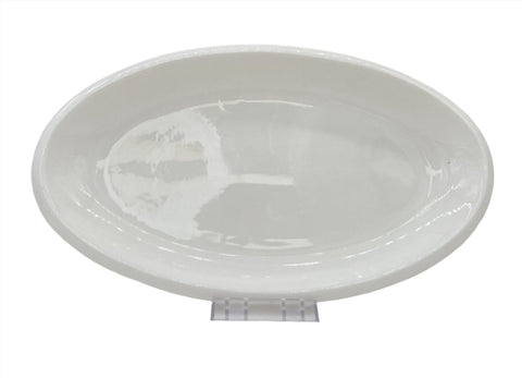 14"x8" OVAL PLATTER-WHITE