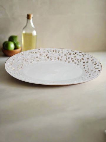 12.5"x8.25" OVAL PLATTER-WHITE