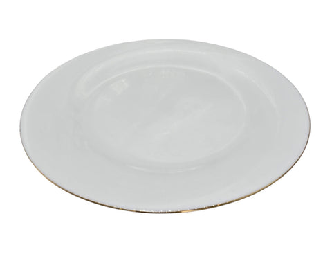 10"OPAL DINNER PLATE-GOLD RIM