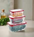 3PC PLASTIC STORAGE-RECTANGLE