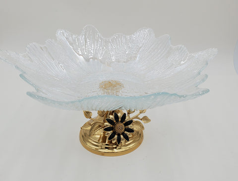 GLASS FOOTED BOWL