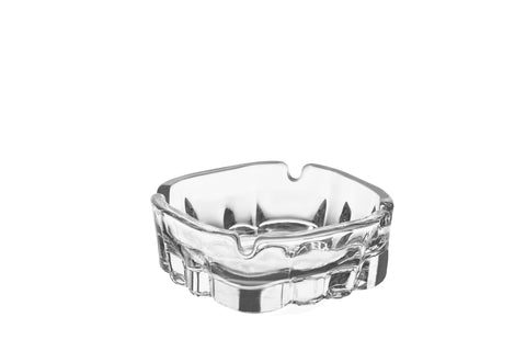 3.75"x3.75"x1.25" GLASS ASHTRAY-SQUARE